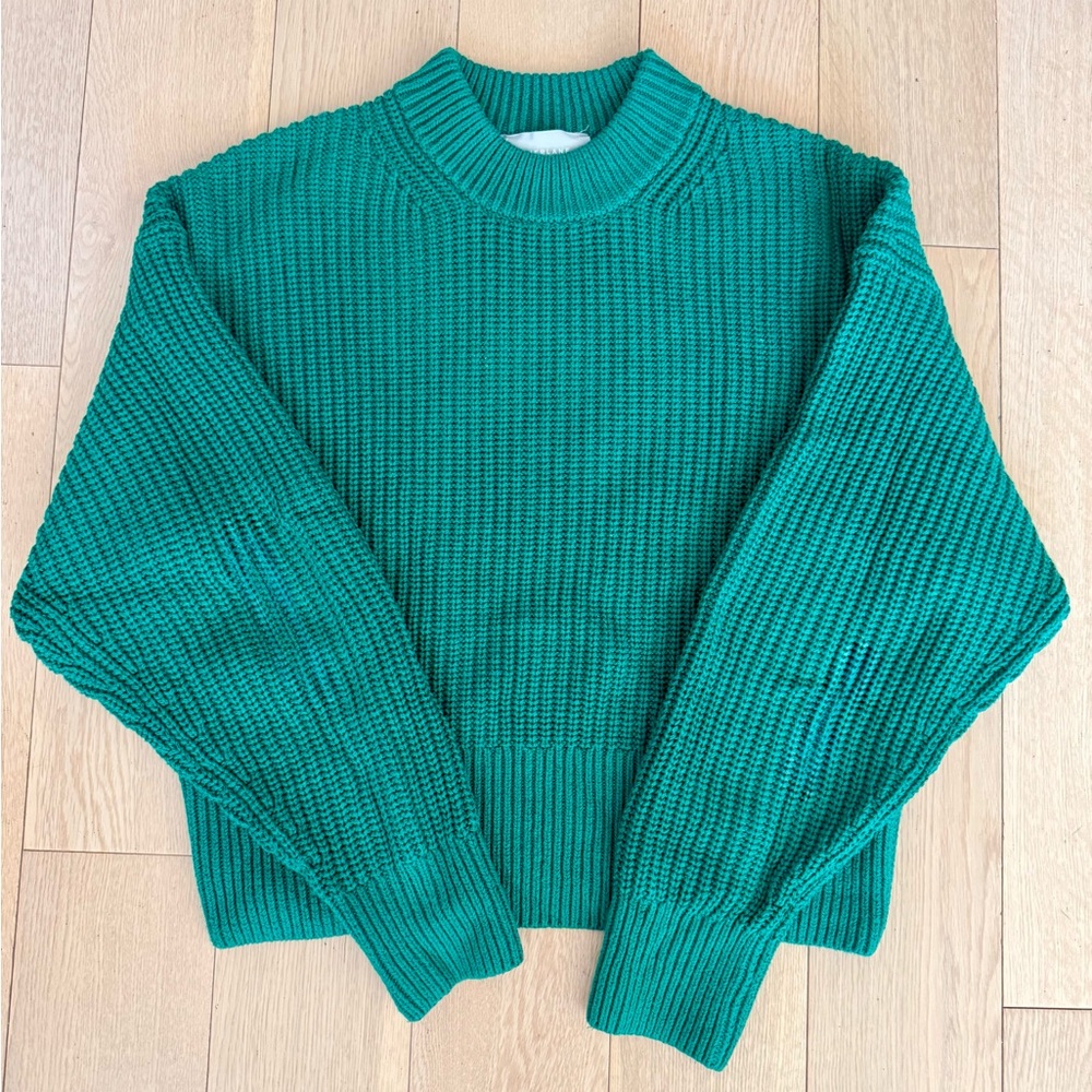 Everlane Organic Cotton Sweater Green M
